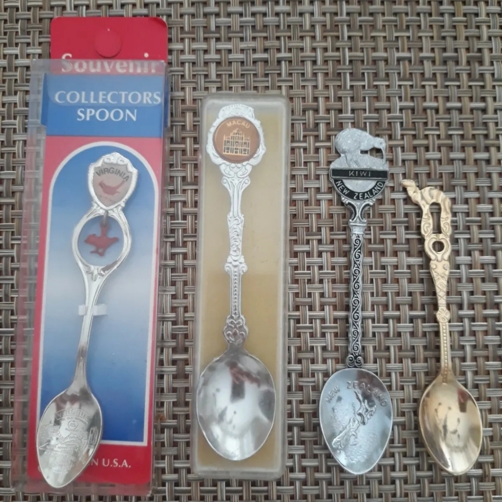 Vintage Collectible Teaspoons Camel, New Zealand, Virginia & Macau. Lot …
